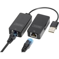 Digitus USB 2.0, PC, myš , síťový, notebook, klávesnice / myš adaptér [1x USB 2.0 zásuvka A, USB 2.0 zástrčka A - 2x RJ45 zásuvka, RJ45 zásuvka 8p8c] DA-70141
