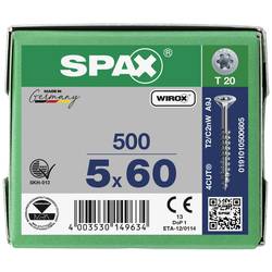 SPAX 0191010500605 R 88091 Senkkopf/T-STAR TG šroub do dřeva 5 mm 60 mm T-STAR plus ocel WIROX 500 ks
