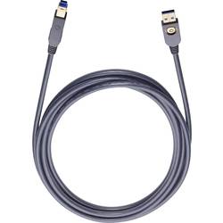 Oehlbach USB kabel USB 3.2 Gen1 (USB 3.0 / USB 3.1 Gen1) USB-A zástrčka, USB-B zástrčka 5.00 m černá pozlacené kontakty 9222