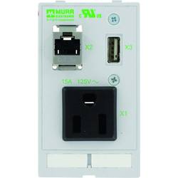 Kombinovaná vložka 1-násobná USA NEMA 5-15 1x USB a BU / 1x RJ45 BU Modlink MSDD Murrelektronik Množství: 1 ks