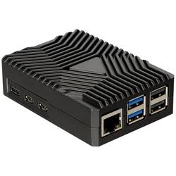 Joy-it RB-AlucaseP5-09 SBC skříň Vhodné pro (vývojové sady): Raspberry Pi® včetně pasivního chladiče černá