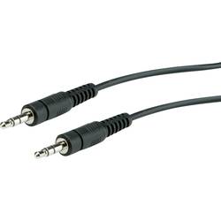 Roline 11.09.4501 jack audio kabel [1x jack zástrčka 3,5 mm - 1x jack zástrčka 3,5 mm] 1.00 m černá stíněný
