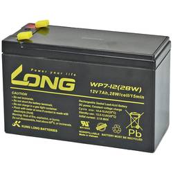 Long WP7-12(28W)-M/F1 WP7-12(28W)-M/F1 olověný akumulátor 12 V 7 Ah olověný se skelným rounem (š x v x h) 151 x 102 x 65 mm plochý konektor 4,8 mm VDS