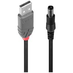 LINDY USB kabel USB 2.0 USB-A zástrčka, DC zástrčka 5,5 mm 1.50 m černá 70267