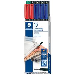 Staedtler popisovač fólií Lumocolor® permanent pen 318 318 B10 modrá, zelená, červená, černá