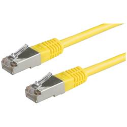 Roline 21.15.0182 RJ45 síťové kabely, propojovací kabely CAT 5e F/UTP 0.50 m žlutá 1 ks