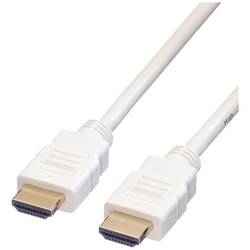 Roline HDMI kabel Zástrčka HDMI-A, Zástrčka HDMI-A 2.00 m bílá 11.04.5587 standardní HDMI HDMI kabel