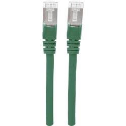 Intellinet 740593 RJ45 síťové kabely, propojovací kabely CAT 6A S/FTP 0.25 m zelená fóliové stínění, stínění pletivem, stíněný, bez halogenů 1 ks