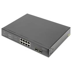 Digitus DN-95341-1 síťový switch, 8 + 2 porty, 1 GBit/s, funkce PoE