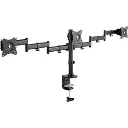 Digitus DA-90362 3násobný držák na stůl pro monitor 38,1 cm (15) - 68,6 cm (27) černá otočný, nastavitelná výška, naklápěcí, nakláněcí, otočný
