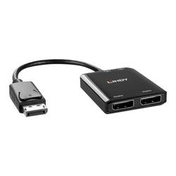 LINDY 38430 2 porty DisplayPort rozbočovač černá