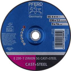 PFERD 62223628 E 230-7 ZIRKON SG CAST+STEEL brusný kotouč lomený Průměr 230 mm Ø otvoru 22.23 mm Šedá / tvárná litina, ocel, ocelový odlitek 10 ks