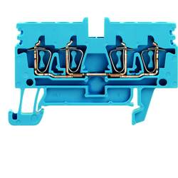 Z-series, Feed-through terminal, Rated cross-section: Tension clamp connection, Wemid, Blue, ZDU 2.5N/4AN BL 1933750000 Weidmüller 50 ks