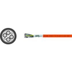 Helukabel TOPSERV® 121 servo kabel 4 G 4.00 mm² + 2 x 1.00 mm² oranžová 700562 100 m