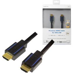 LogiLink HDMI kabel Zástrčka HDMI-A, Zástrčka HDMI-A 5.00 m černá CHB006 HDMI kabel