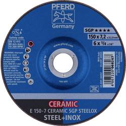 PFERD 69901759 E 150-7 CERAMIC SGP STEELOX brusný kotouč lomený Průměr 150 mm Ø otvoru 22.23 mm nerezová ocel, ocel 10 ks