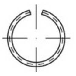 TOOLCRAFT TO-5435397 rozpěrné pojistné kroužky 7 mm DIN 7993 pružinová ocel 500 ks