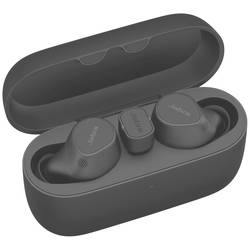 Jabra Evolve2 Buds špuntová sluchátka Bluetooth® stereo černá Redukce šumu mikrofonu, Potlačení hluku Nabíjecí pouzdro, Vypnutí zvuku mikrofonu, Indukce