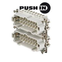 HDC insert, Male, 500 V, 16 A, No. of poles: 16, PUSH IN, Size: 6