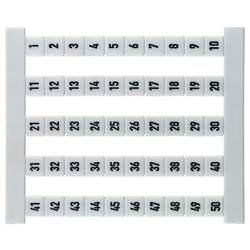 Terminal markers, Card, 5 x 5 mm, Polyamide, Colour: White DEK 5 FS 1-50 0473560001 bílá Weidmüller 500 ks