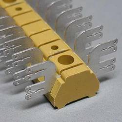 Multipin terminal strip, Single- and multi-pole terminal strip, Rated cross-section: 2,5 mm², Flat-blade connection, Direct mounting MF 1/8 4X6.3/2.8