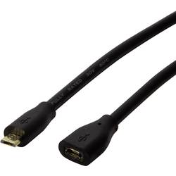 LogiLink USB kabel USB 2.0 USB Micro-B zástrčka, USB Micro-B zásuvka 2.00 m černá CU0123
