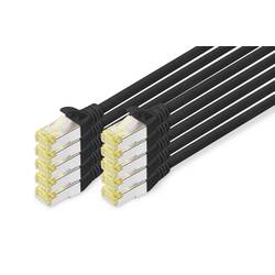 Digitus DK-1644-A-0025-BL-10 RJ45 síťové kabely, propojovací kabely CAT 6A S/FTP 0.25 m černá 1 ks