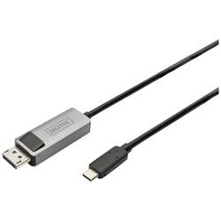 Digitus DB-300334-020-S DisplayPort / USB-C® adaptér [1x USB-C® - 1x zástrčka DisplayPort] černá stíněný, kulatý 2 m