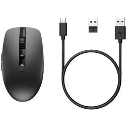 HP 710 drátová myš bezdrátový černá 7 tlačítko 3000 dpi nabíjecí
