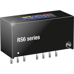 RECOM RS6-0512D DC/DC měnič napětí -12 V, 12 V -0.25 A 6 W Počet výstupů: 2 x Obsah 1 ks