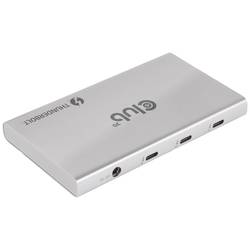 club3D CSV-1580 USB-C® (USB 3.1) Multiport hub stříbrná