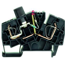 Z terminal fuse terminals, Fuse terminal, Rated cross-section: 6 mm², Tension clamp connection, PA 66/6, Black, ZSI 6-2 2X2.5/G20/LD4 1879750000