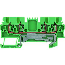 Z terminal earth terminal, PE terminal, Rated cross-section: Tension clamp connection, Wemid, green / yellow, Direct mounting ZPE 1.5/4AN 1775620000 Weidmüller