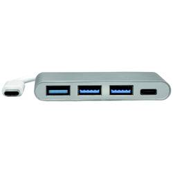 PORT Designs 900122 4 porty USB-C® (USB 3.1) Multiport hub stříbrná, bílá
