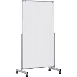 Maul bílá popisovací tabule Whiteboard MAULpro easy2move (š x v) 1000 mm x 1800 mm šedá plastový oboustranně použitelná , vč. sady koleček