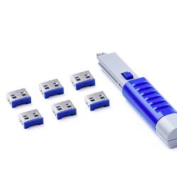 Smartkeeper zámek portu USB UL03PKDB sada 6 ks tmavě modrá vč. 1 klíče UL03PKDB