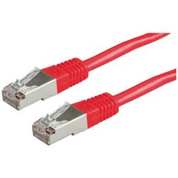 Value 21.99.1321 RJ45 síťové kabely, propojovací kabely CAT 6 S/FTP 0.50 m červená (jasná) dvoužilový stíněný 1 ks