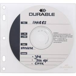 Durable obal pořadače na CD/DVD 523919 2 CD/DVD/Blu-ray transparentní, bílá polypropylen 10 ks