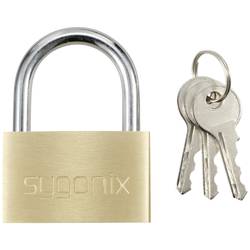 Sygonix SY-5045286 visací zámek 49 mm částečně se stejným uzavíráním zlatožlutá na klíč