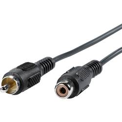 Value cinch audio kabel [1x cinch zástrčka - 1x cinch zásuvka] 5.00 m černá