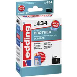 Edding Ink náhradní Brother LC980BK Doppelpack kompatibilní Dual černá EDD-434 18-434