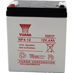 Yuasa NP4-12 NP4-12 olověný akumulátor 12 V 4 Ah olověný se skelným rounem (š x v x h) 90 x 106 x 70 mm plochý konektor 4,8 mm bezúdržbové