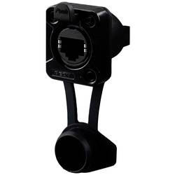 Rean AV RJ45 feedthrough, horn type, IP65 Airtight RRE8F-Z-012-1 zásuvka, vestavná černá 1 ks