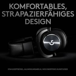 Logitech Gaming G Pro X Headset uzavřená (Over Ear) kabelová 7.1 Surround černá Redukce šumu mikrofonu, Potlačení hluku regulace hlasitosti, Vypnutí zvuku