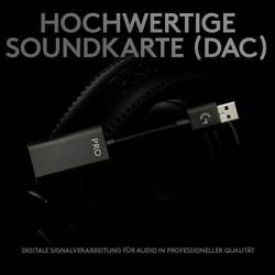 Logitech Gaming G Pro X Headset uzavřená (Over Ear) kabelová 7.1 Surround černá Redukce šumu mikrofonu, Potlačení hluku regulace hlasitosti, Vypnutí zvuku