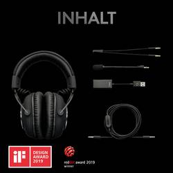 Logitech Gaming G Pro X Headset uzavřená (Over Ear) kabelová 7.1 Surround černá Redukce šumu mikrofonu, Potlačení hluku regulace hlasitosti, Vypnutí zvuku