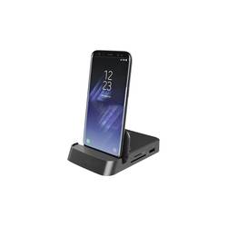 Digitus USB 3.0 Typ-C™ Smartphone Docking Station USB-C™ (USB 3.2 Gen 1) stojanová nabíječka na mobil černá