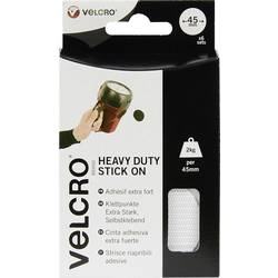 VELCRO® VEL-EC60249 kulaté suché zipy, lepicí, háčková a flaušová část, extra silná, (Ø) 45 mm, bílá, 6 pár