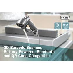 Digitus DIGITUS - 2D Barcode Handscanner, akkubetrieben, Bluetooth & QR-Code kompatibel skener 2D čárového kódu 1D, 2D LED černá ruční skener vč. stojánku