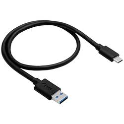 Akyga USB kabel USB-A zástrčka, USB-C ® zástrčka 1.00 m černá AK-USB-15